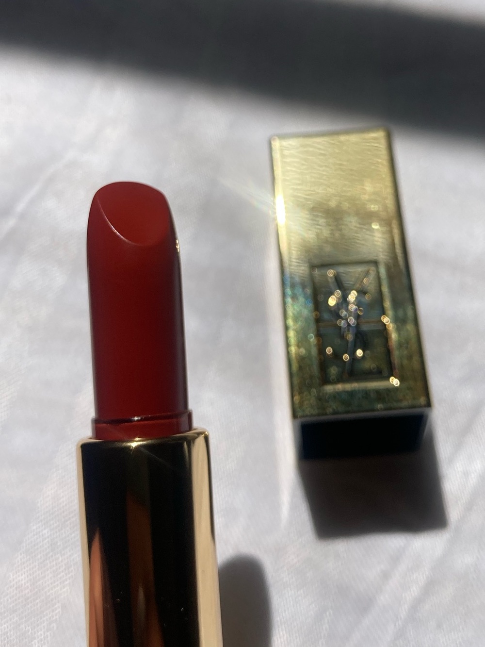 YSL Deluxe Travel Size Lipstick in Shade Fiery Red - Picture 9 of 13